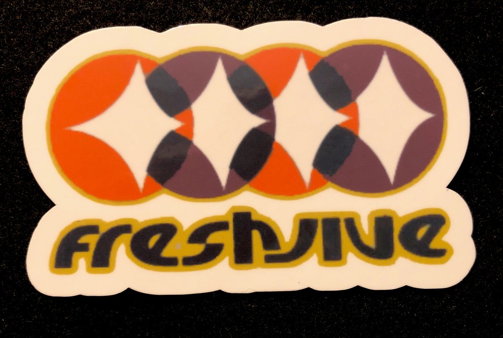 FRESH JIVE STICKER “”PATTERN” 4“ X 2 1/2“ (LOS ANGELES 1990 VINTAGE)￼ GLOSSY