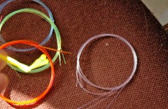 Archery Fluorescent Fiber RED ORANGE GREEN .5mm or .019″ – FREE SHIPPING