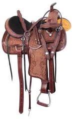 Premium Leather Western Barrel Racing Horse Saddle Tack Set Size 14″ to 18″