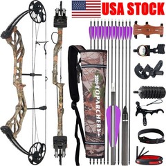 19-70lbs Adjustable Compound Bow 320FPS Hunting Arrows Archery Hunt Shoot Target