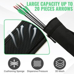 Ciltlurk Archery Quiver Adjustable Back & Hip Arrow Holder for Compound &