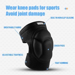 Knee Pad Comfortable Non-Slip Thick Foam Cushion Knee Pads Adjustable Easily Men