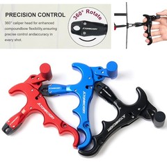 Compound Bow Release 4-Finger Adjustable Can Rotate 360° Thumb Release Archery