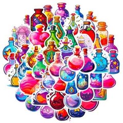 50 Pack of Cool Potion Stickers for Laptop/Water Bottle/Phone Case/Skateboard