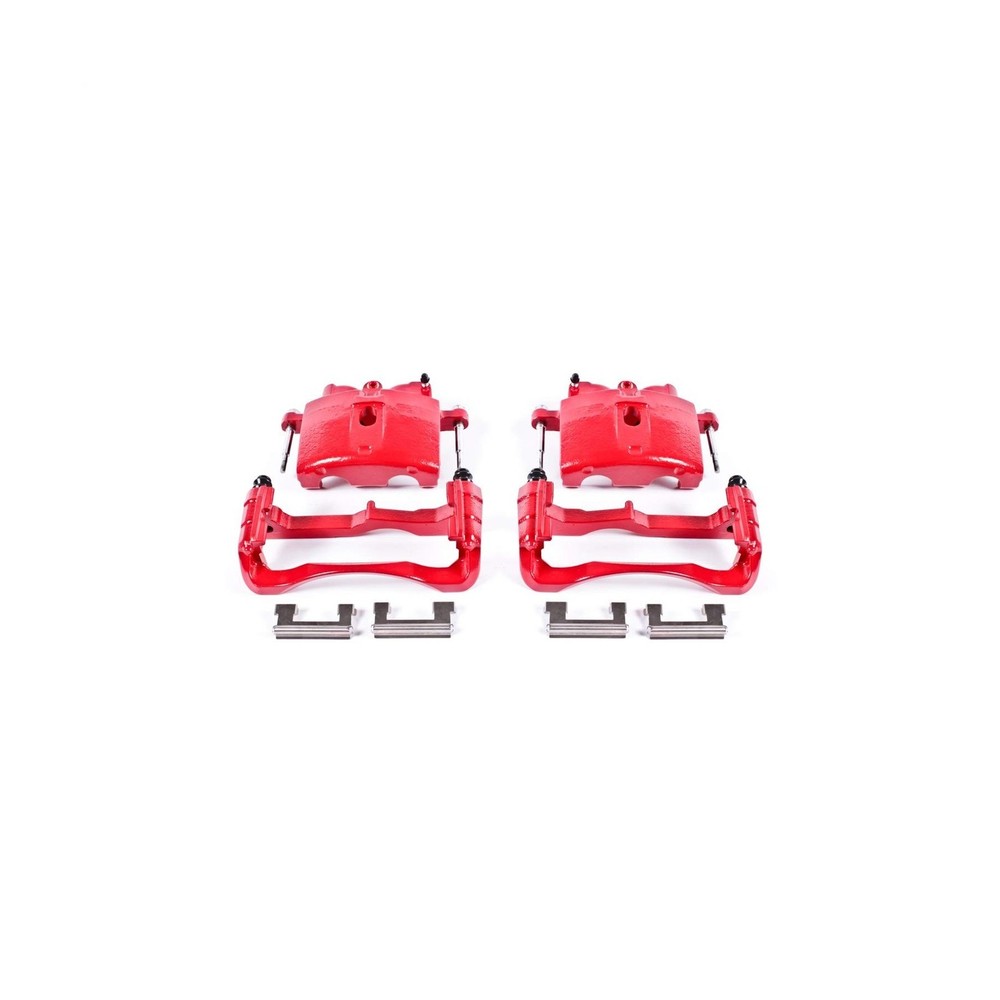 Power Stop S4730 Front Pair of High-Temp Red Powder Coated Calipers for Cadil…