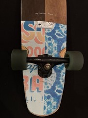 Arbor Mission Groundswell Series Wood Skateboard Brown Blue Multicolor