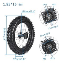 70/100-19 + 90/100-16 Wheel Tire Rim Rotor For Dirt Bike CR85 KX100 CRF 150cc 90