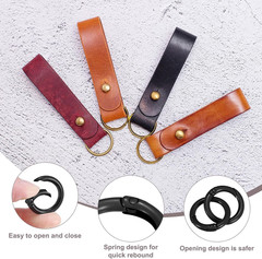 Metal Spring O Rings, Zinc Alloy Spring Keyring Buckle for Keychains/Bag/Purse/D
