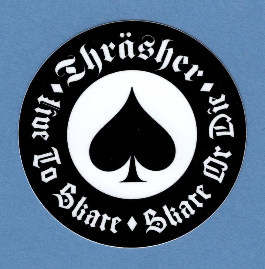 Thrasher Magazine OATH Skateboarding Sticker white Live to Skate Skate or Die