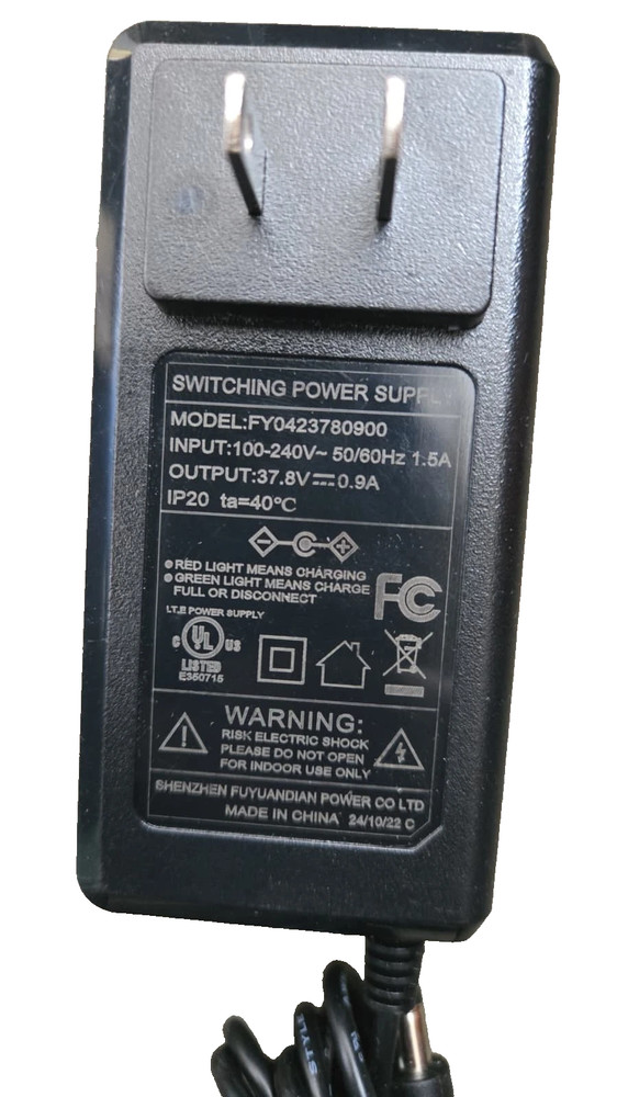 Gotrax 37.8V 0.9A Adapter Power Supply for G2 Plus and more FY0423780900 (/RT…