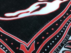 Vintage 1988 VISION STREET WEAR Black BANDANA Skateboards Skater Skulls rare NEW