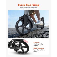 Kick Scooter for Kids, Teens & Adults, Adjustable Height, Foldable, 220 lbs