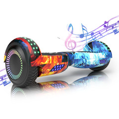 Commugo Hoverboard Off Road Self Balancing Scooter w/ Bluetooth Speakers UL 2272