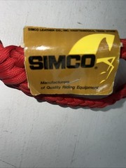 New SIMCO Red Nylon Braided One Ear Headstall #2900 Y-3