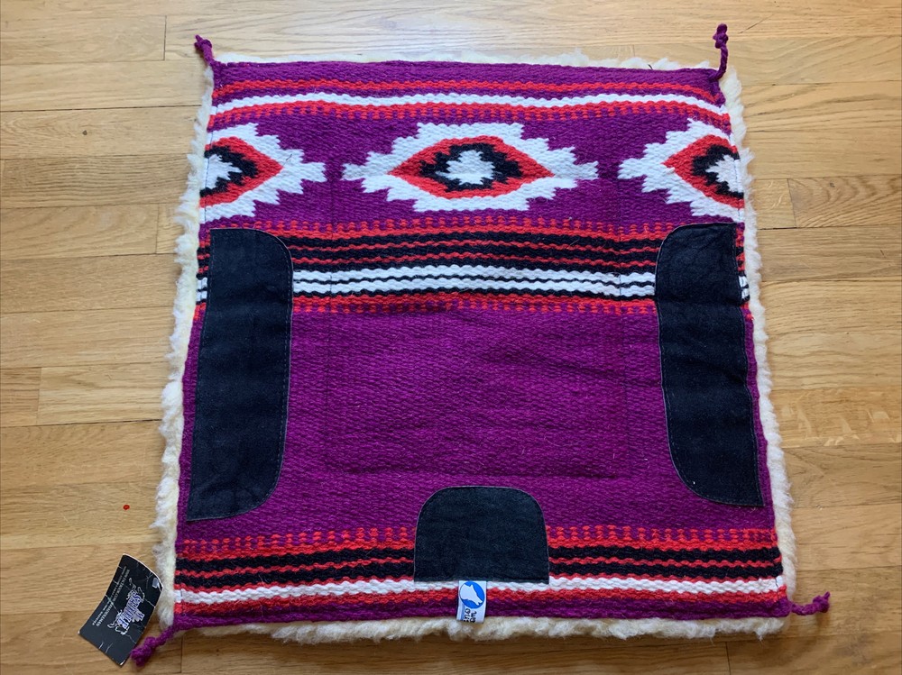 Classic Sensorflex Horse Saddle Pad Wool Top 32X34 Purple Red Black￼