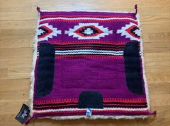 Classic Sensorflex Horse Saddle Pad Wool Top 32X34 Purple Red Black￼