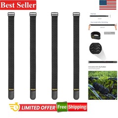 4 Pack Adjustable Elastic Cinch Straps – Anti-Slip, 24″x2″ Bundling Solutions