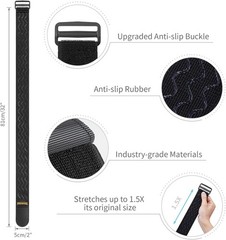 32″ Elastic Hook and Loop Straps with Anti-Slip – Secure Your Valuables Safely