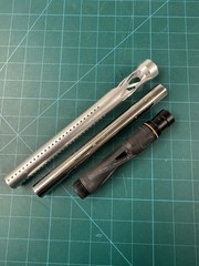 CRBN IC SS8 barrel (SILVER) with Stainless Steel .689 insert: AC thread. Rare!