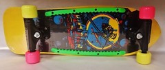 Vintage Rare C.1980 21″ NOS Skateboard Skate Board Multi Color Skate Boarder