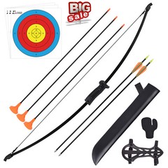 Archery 36.5″ Bow and Arrow Set Recurve Kit Target Practice for Hunting Outdoor