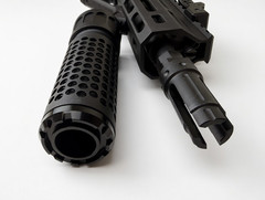 Shadow MKII 4″ Muzzle Brake & Blast Redirect Sleeve Combo for 1/2*28 GBB AEG SYS