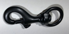 (5) Black Powder Coated Solid Brass Bolt Snaps 3/4″