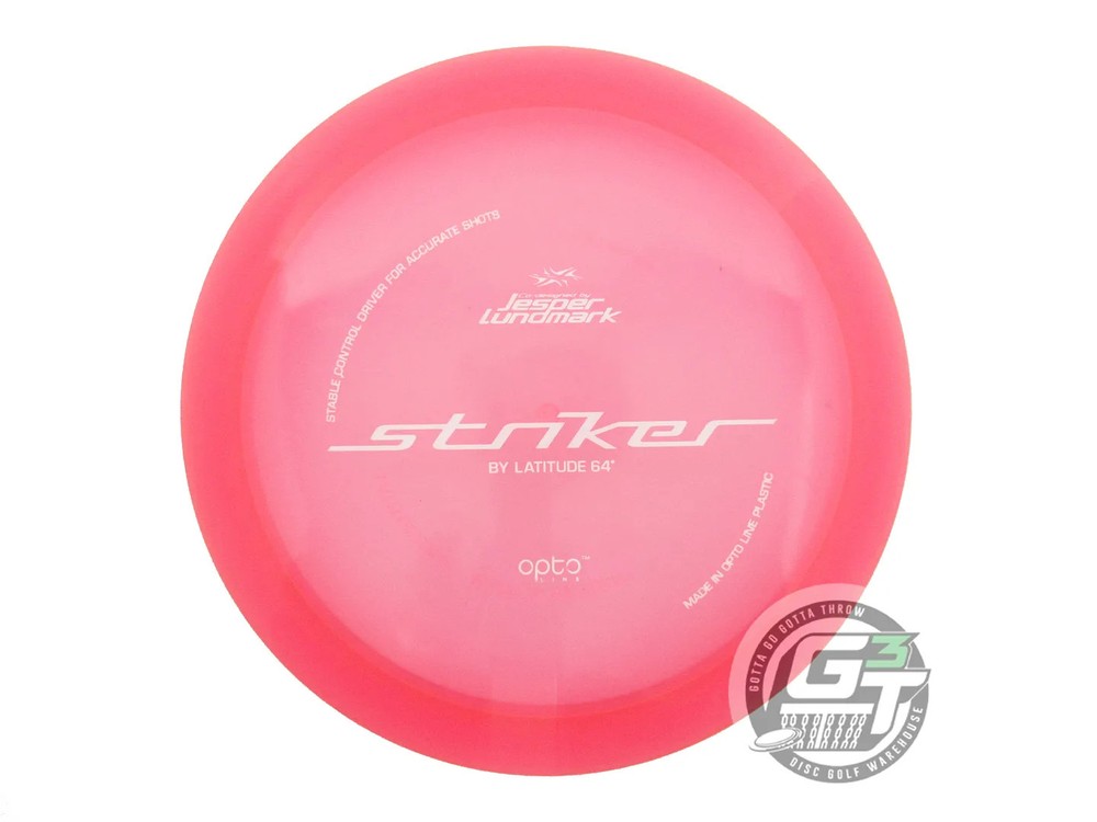 NOS Latitude 64 Opto Striker 170g Pink White Stamp OOP Distance Driver Golf Disc
