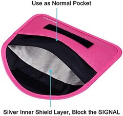 Signal Blocking Bag, 2 Pack RFID Faraday Bag Shield Pouch Cage Box Wallet Cas…