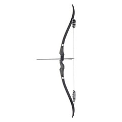 45 Lb Recurve Bow Kit For Adults With 12 Hybrid Carbon Arrows Bow Bag Included