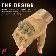 Fingerless Gloves – Men & Women, Breathable & Impact-Resistant Half-Finger Gl…