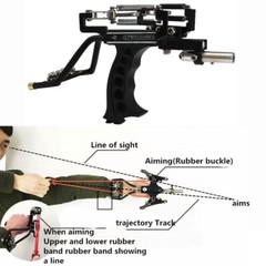 Professional Slingshot Wrist Rocket Slingshot w/ Laser Sight Hunting Shooting