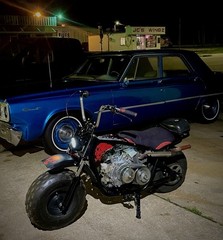 Custom Mini Bike Honda Big Block 390cc Mini Motorcycle w Headlight very fast