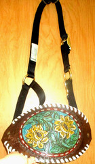 MEDIUM 800-1100LB FORMAY BLACK NYLON LEATHER BRONC HORSE HALTER