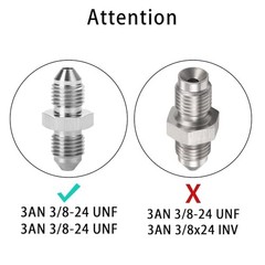 AN3 (3/8-24 UNF) Male Inverted Flare Stainless Steel Brake – 4PCS