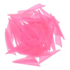 60 Pcs Plastic Arrow Fletching Shield Shape Vanes For Archery Shooting
