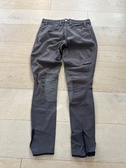 Pikeur Breeches 34 (32×31) Gray Knee Patch Riding Pants Equestrian Stretch
