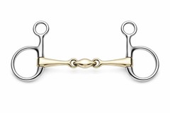 SS Hanging Cheek Lozenge Baucher Horse Bit with Dog Bone 5″ Mouth 35188B5