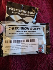 Genuine Parts Cross Bolts Standard Phillips Skateboard Hardware (Black/Black,…