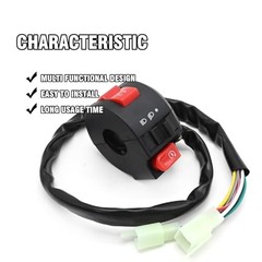 3 Function Left Starter Switch with 4 Wires Ignition Switch Key, Replacement