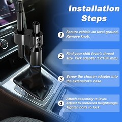 Adjustable H Type Shift Knob Extension, Aluminum Alloy Car Gear Shift Knob