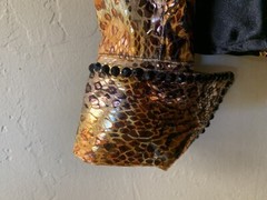 Western Show Women’s Horse Riding Shirt Shiny Animal Print W/ Jewels Very Flashy