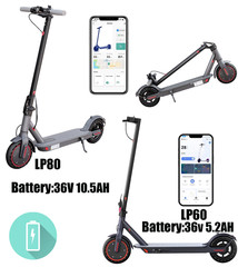 LADPED ADULT FOLDING ELECTRIC SCOOTER, 8.5INCH 350W 19MPH 5.2AH/10.5 AH ESCOOTER