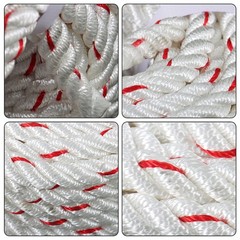 1/2 ‘X 120’High Strength Braided Rope Breaking Strength 1160 Pounds White Red