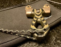 Limited Edition SimpleShot Slant Spartan #51/320, G10, Brass. Slingshot
