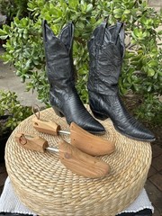 TONY LAMA MEN’S NACOGDOCHES TEJU LIZARD WESTERN BOOTS Men’s 8.5 Black From 1980s