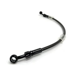 AN3 28 90 Degree M10 Stainless Steel Braided Motorcycle 40 cm (15.7 inches)