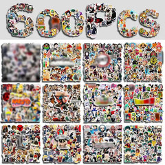 Large Anime Stickers Mixed Pack,600Pcs Mixed with Classic Anime Theme
