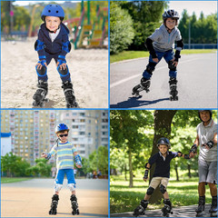 Kids Adjustable Roller Skates for Boys Girls Beginners Outdoor Indoor Sports