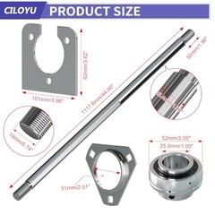 Go Kart Live Axle Kit 44In 1In Dia Steel W/ Bearing Flangette Fits ATV Dune Bug
